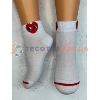 Шкарпетки MASTER STEP 0015 Демі Білий Сердечко