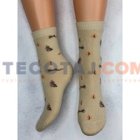 Шкарпетки Жіночі MASTER STEP 2533 Зима Бежевий Кролики	