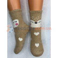 Шкарпетки Дитячі KID STEP 4036 Зима Бежевий Совушка/серця