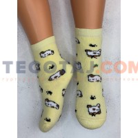 Шкарпетки Дитячі KID STEP 4534 Зима Жовтий Зайченя з морквою