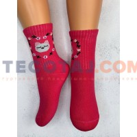 Шкарпетки Дитячі KID STEP 4433 Демі Кораловий Котик з квіточками