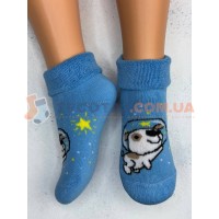 Шкарпетки Дитячі KID STEP 4536 Зима Блакитний Песик космонавт	