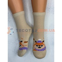 Шкарпетки Дитячі KID STEP 4432 Зима Бежевий Лисичка з листочками