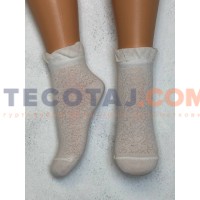 Шкарпетки Дитячі KID STEP 4323 Літо Молочний Рюша/сердечки