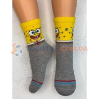 Шкарпетки Дитячі KID STEP 005 Демі  Сірий меланж Спанч Боб
