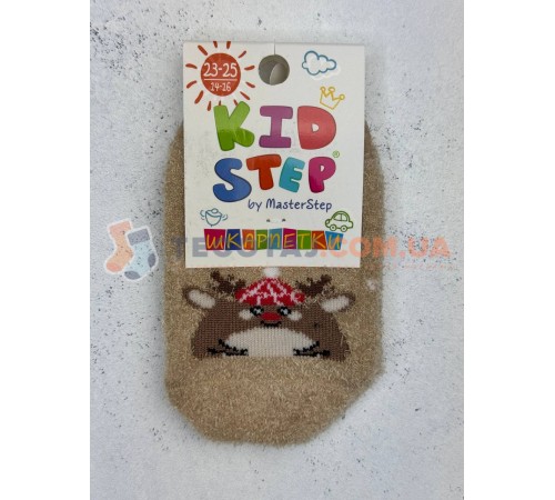 Шкарпетки Дитячі KID STEP 0006 Зима Бежевий Олень в капелюшку