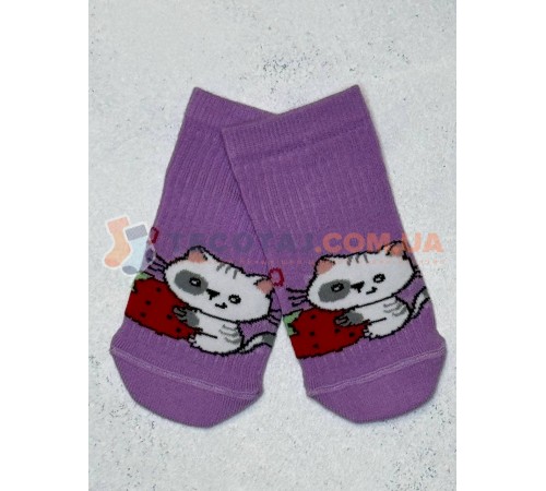 Шкарпетки Дитячі KID STEP 4029 Демі Бузковий Киця з полуничкою