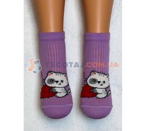 Шкарпетки Дитячі KID STEP 4029 Демі Бузковий Киця з полуничкою