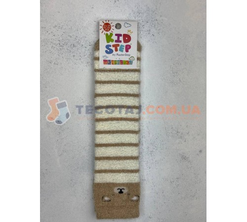 Підколінки Дитячі KID STEP 4054 Зимаі Бежевий Ведмедик/смужка