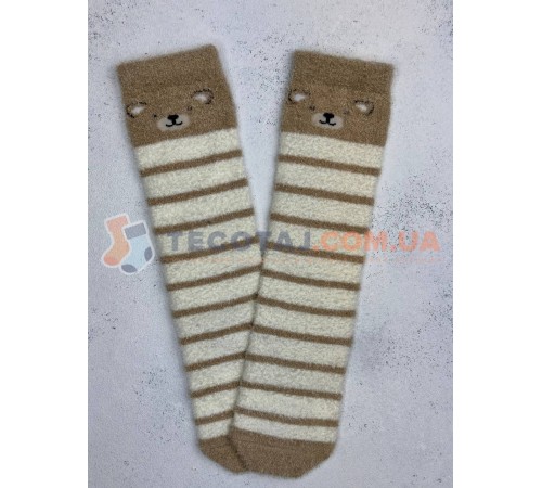 Підколінки Дитячі KID STEP 4054 Зимаі Бежевий Ведмедик/смужка