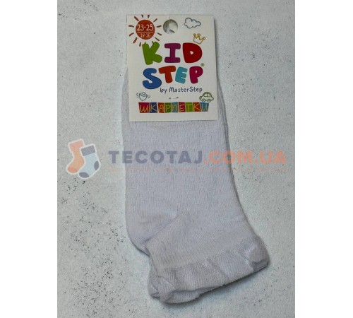 Шкарпетки Дитячі KID STEP 4323 Літо Білий Рюша/сердечки