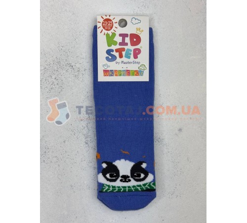 Шкарпетки Дитячі KID STEP 4432 Зима Блакитний Барсук з листочками