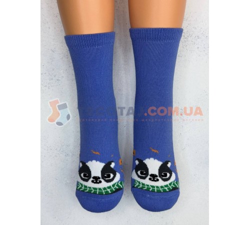 Шкарпетки Дитячі KID STEP 4432 Зима Блакитний Барсук з листочками