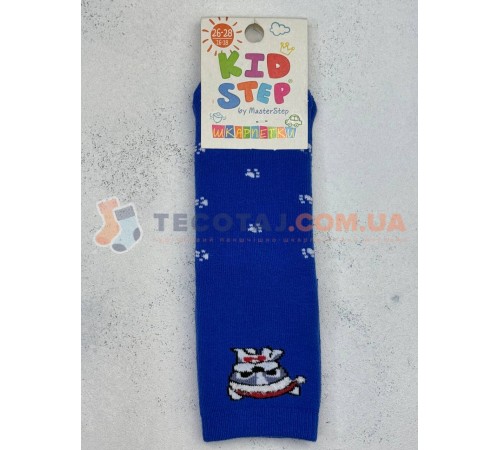 Шкарпетки Дитячі KID STEP 4532 Зима Волошковий Песик в новорічному капелюшку