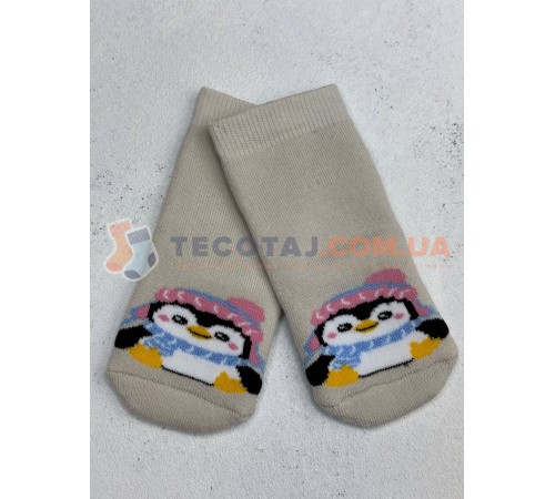 Шкарпетки Дитячі KID STEP 4533 Зима Бежевий Пінгвін у шапці