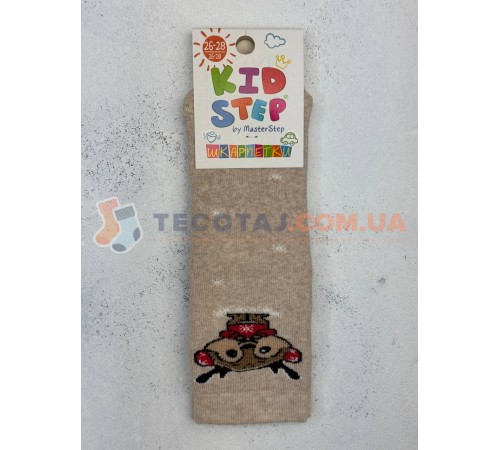 Шкарпетки Дитячі KID STEP 4533 Зима Бежевий-меланж Оленятко в светрику